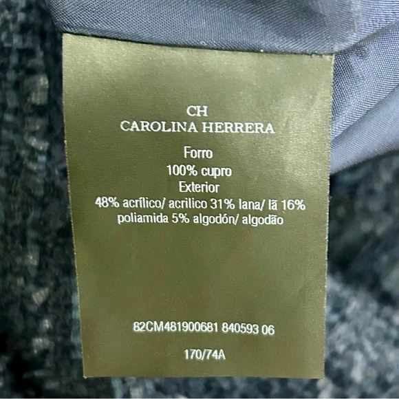 CH Carolina Herrera Tweed Wool Blend Skirt Blue Size 6 - Picture 3 of 7